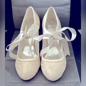 Lacey Satin Wedding Pumps